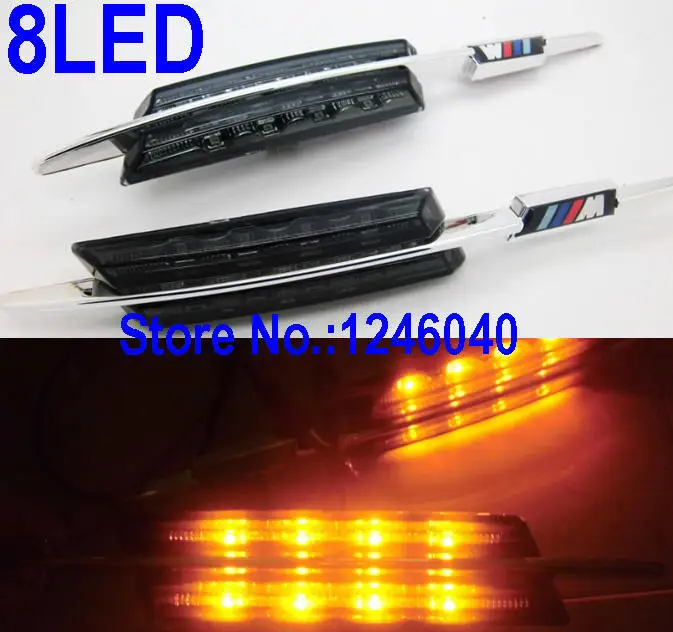 2 шт. светодиодные боковые указатели поворота для BMW 5ser E39 1996 2003 535i 528i canbus M logo|bmw light