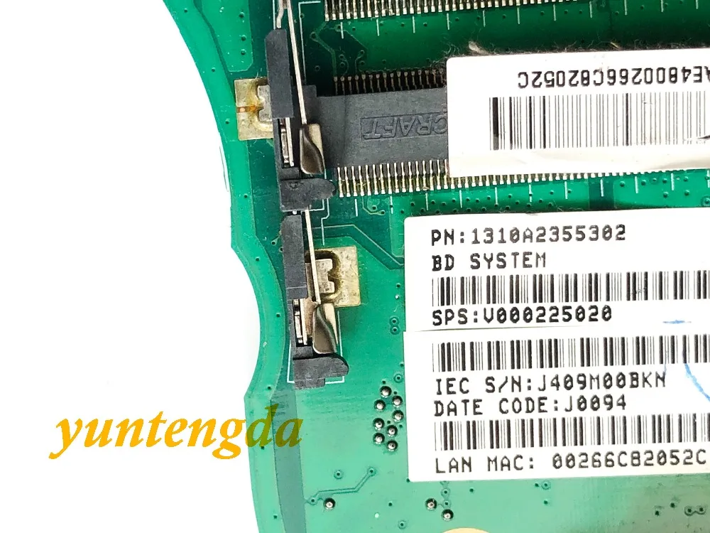 Оригинальная материнская плата для Toshiba C650 C655 6050A2355301-MB-A03 V000225020 GL40 DDR3 протестированная хорошая разъемов