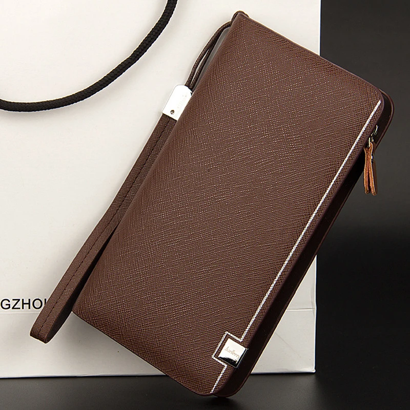 Baellerry модные длинные грубые текстура дизайн мужские кошельки большие