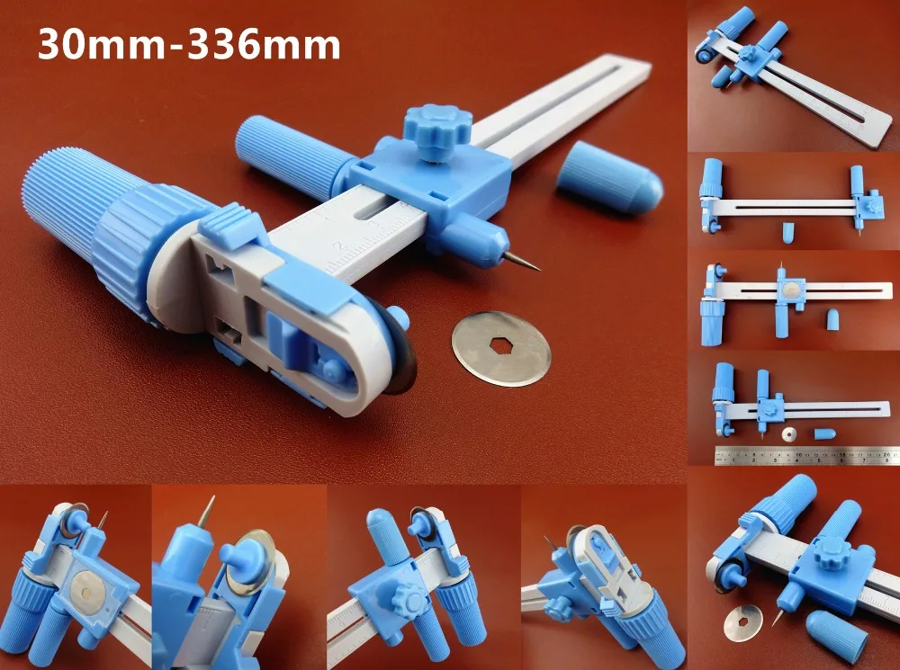 Тканевый пластиковый кожаный вращающийся Компас Круглый резак; многофункциональный нож инструмент 3-33,6 см-швейная резьба штамповка нож резак