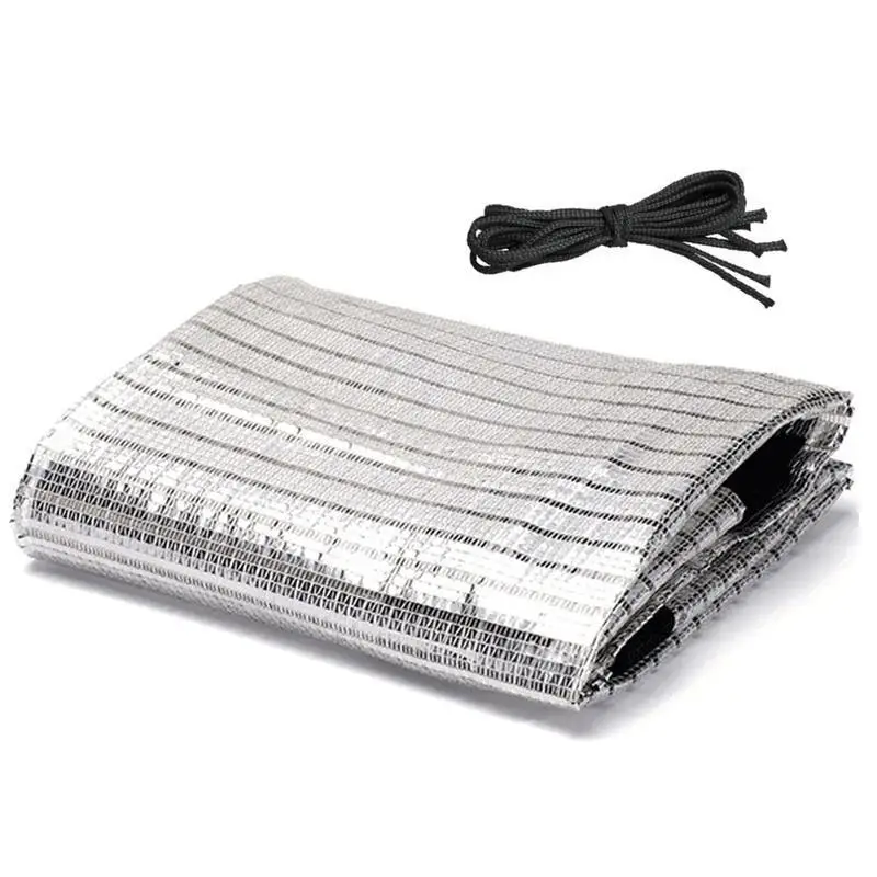 Nueva cortina de protección solar con aislamiento de lona de aluminio reflectante para exterior, Patio, balcón, techo, ventana, lona Nueva cortina de protección solar con aislamiento de lona de aluminio reflectante para exterior, Patio, balcón, techo, ventana, lona