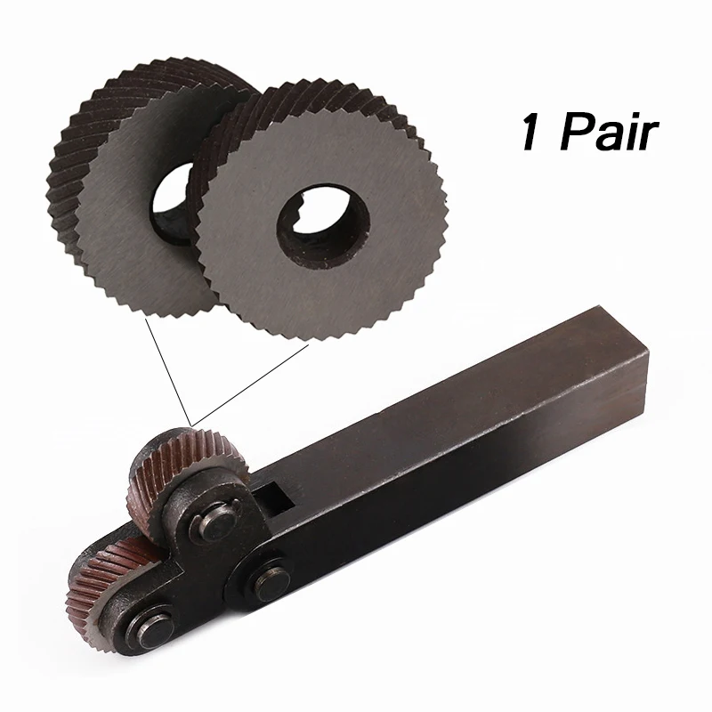 1 Pair 2.0mm Gear Hob Wheel Knurled Wheel Knife Textured Knurled Lathe Embossing wheel Machine Tools Accessories