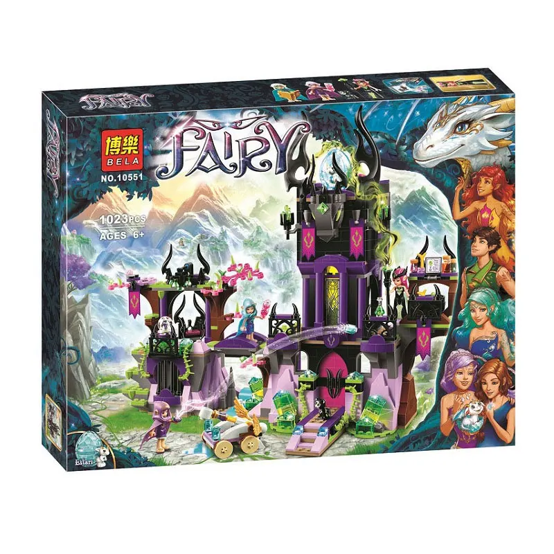 Bela Elves Ragana's Magic Shadow Castle Строительный набор Совместимость с LEGO 41180 игрушки для