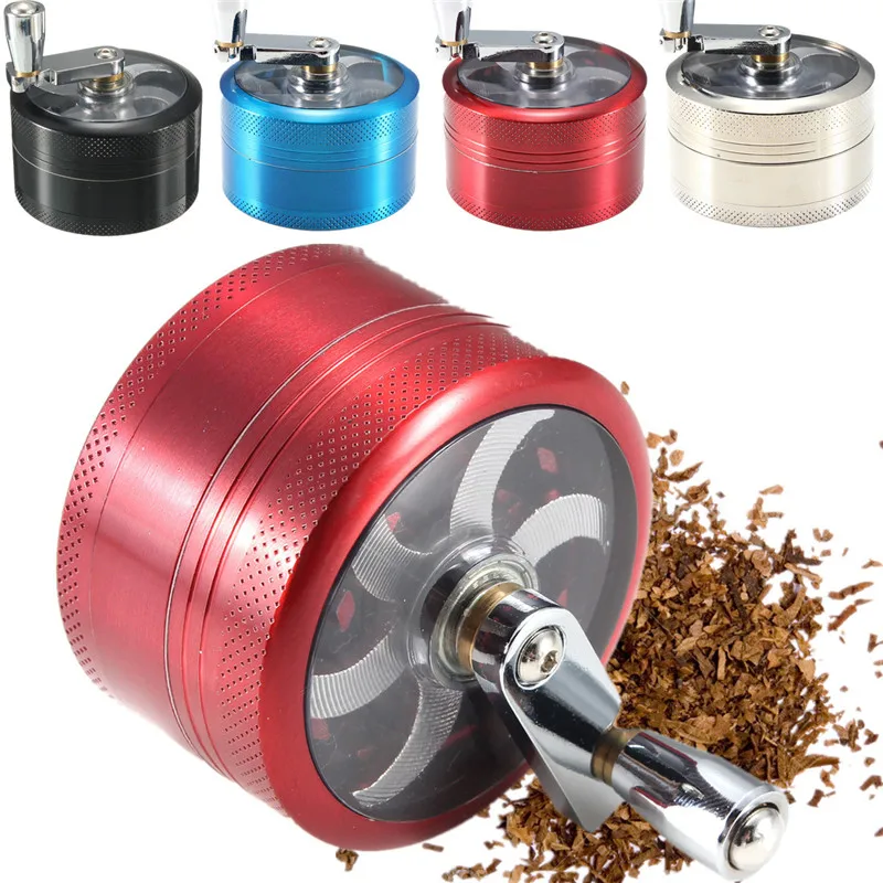 

3 Layers Herb Spice Grinder Aluminum Mill Magnetic Pollinator 55mm Hand Hookah Pipe Tobacco Smoking Pipe Crusher Smoke Filter