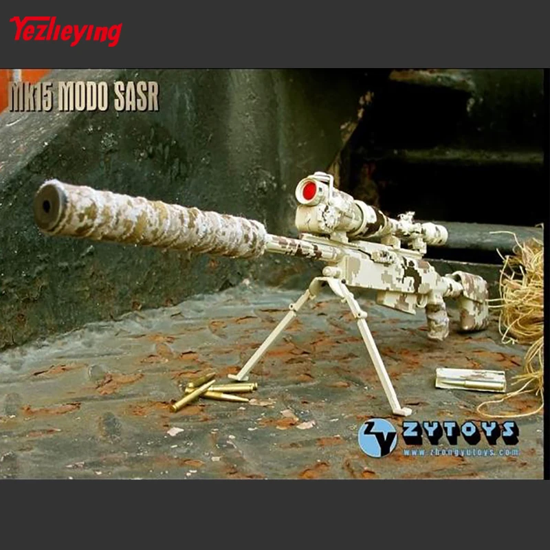 ZYTOYS 1//6 Scale M82A1 Barrett Sniper Rifle Model Desert for 12/" Action Figure