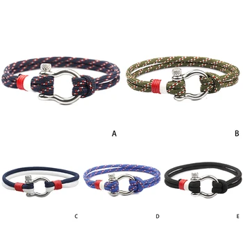 

1pc Women Men Fashion Rope Wrap Bracelet Nautical Marine Survival Wristband Bracelets Bangles Friendship Favor Gifts For Boy