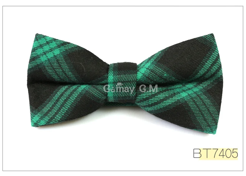 Formal Commercial Bowtie for Men's Wedding Party Male Skinny Plaid Bow ties Gravatas Slim Cravat Accessories - Цвет: BT7405