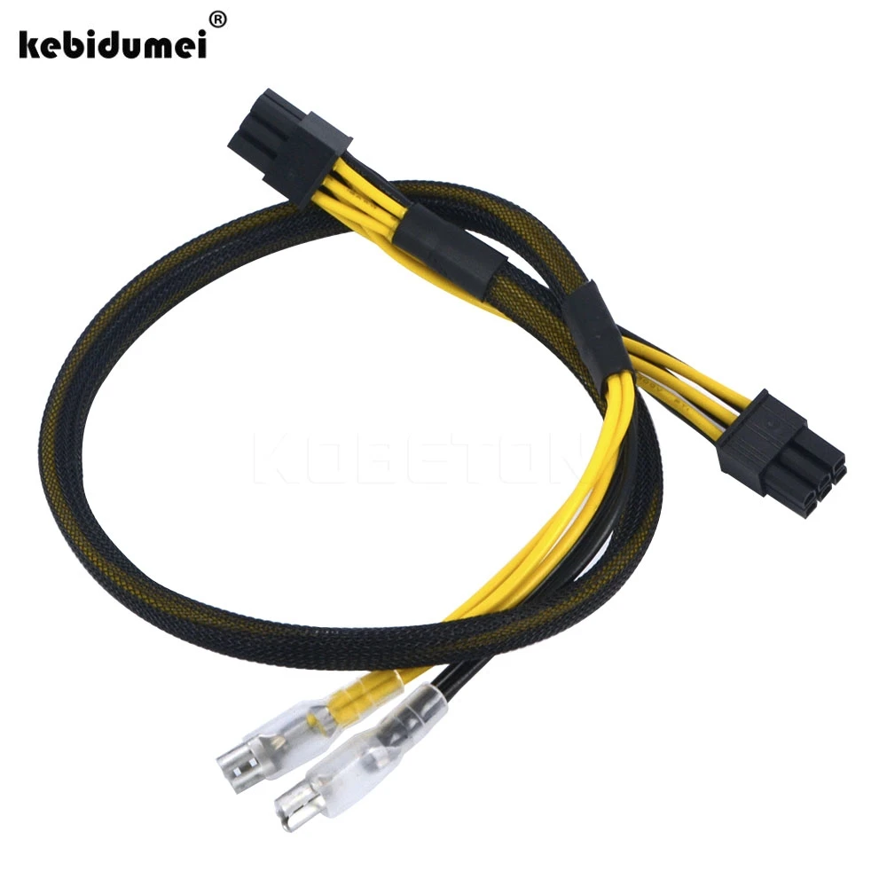 2018 Hot PCI E express Power Cable 50CM Dual PSU Power Supply 6 pin ATX 18AWG Adapter PSU Cable