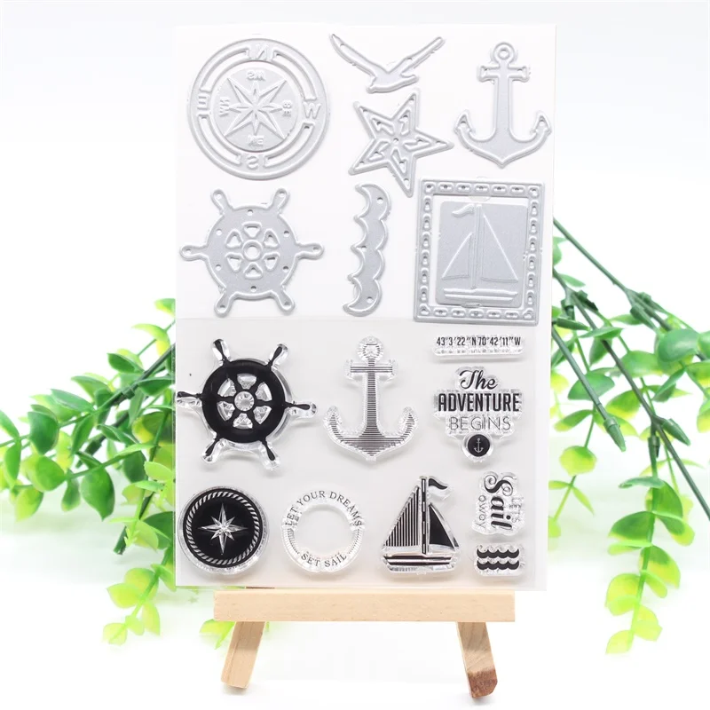 

KSCRAFT Lace Edge Transparent Clear Silicone Stamp And Cutting Dies Set for DIY scrapbooking/photo album Decorative