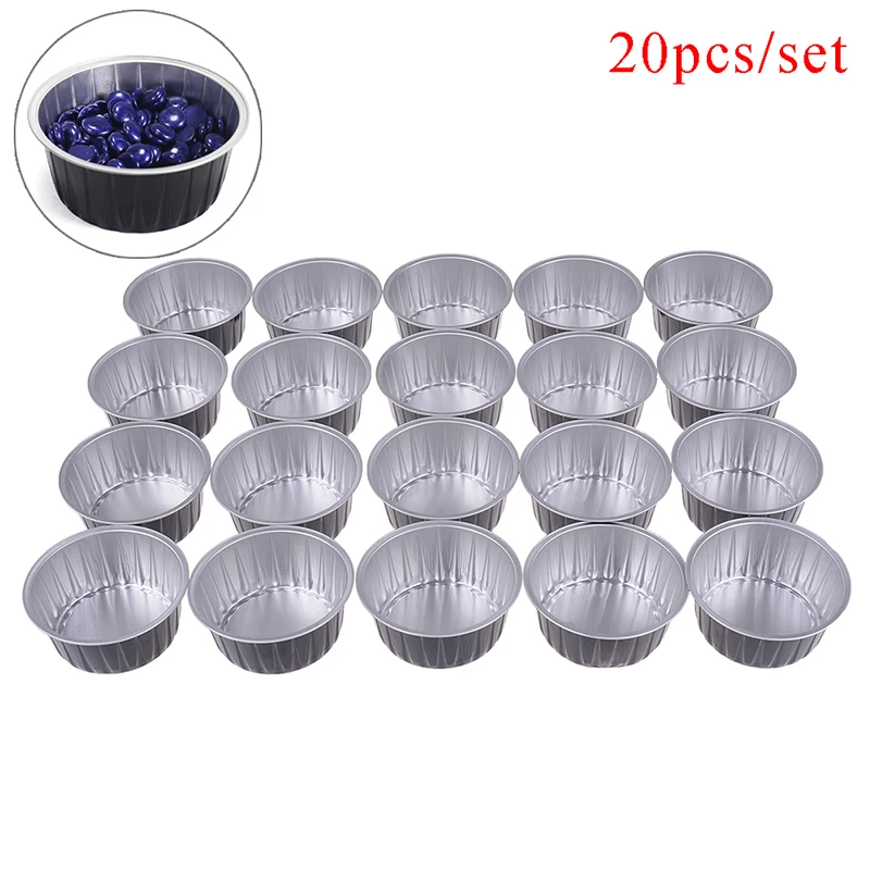 20 Pcs Black Color Round Shape Aluminum Foil Wax Melting Bowl Melting Wax Bowl Wax Beans Bowl Capacity High Quality