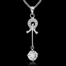 High Quality retail cheap Woman Silver Necklace Jewelry Gem Zircon N511