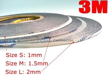 

Original 3M 9448 BLACK Double Sides Adhesive Tape Width 1mm/1.5mm/2mm Use for iphone Android Stick Cellphone LCD Touch Glass