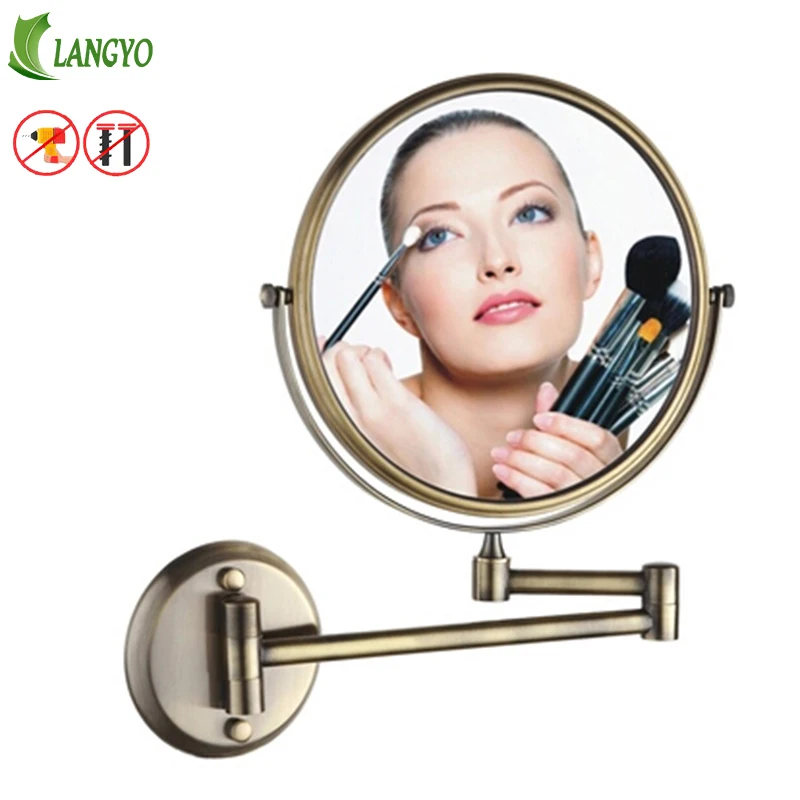LANGYO Bath Mirrors 3 x Magnifying Mirror of Bathroom Makeup Mirror