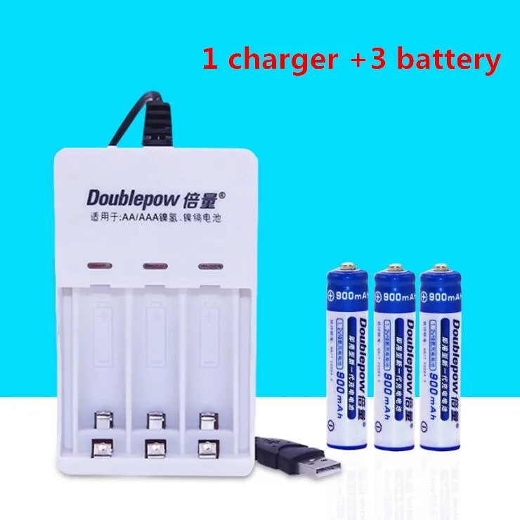 

Doublepow 3pcs AAA 900mAh 1.2V Ni-MH Battery Rechargeable Toy telecontrol battery