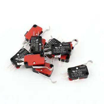 

10 Pcs Micro R Hooked Lever Arm Limit Switch SPDT Normally Open/Close V-154-1C25