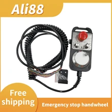 Free shipping taxes Universal CNC 4 Axis MPG Pendant Handwheel& Emergency Stop for FAGOR GSK Siemens MITSUBISHI FANUC System