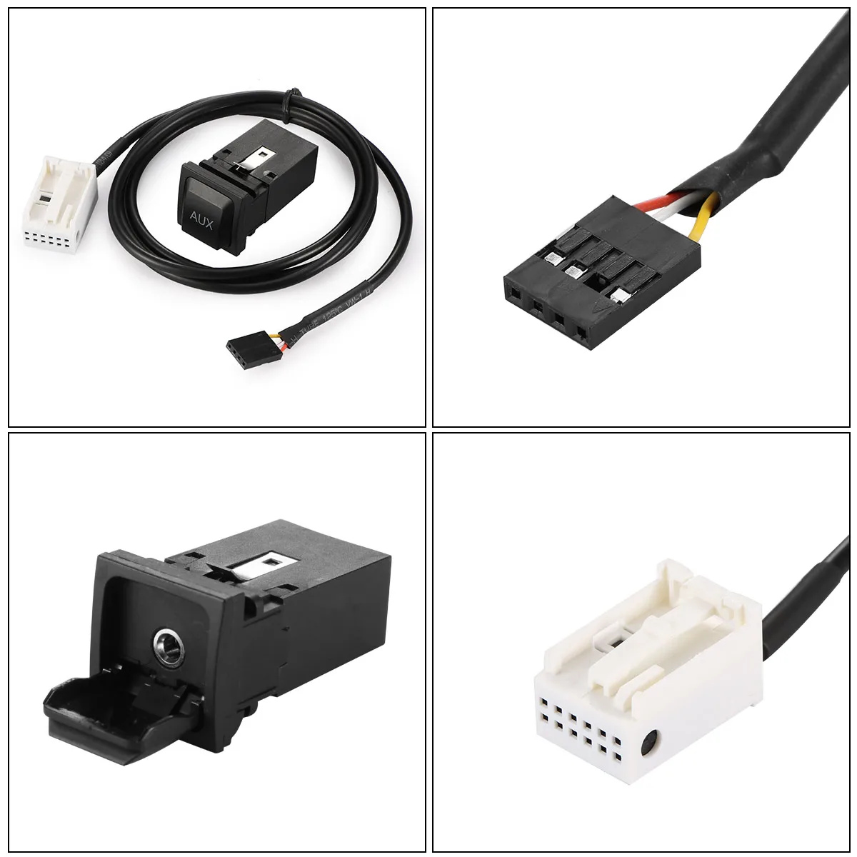 Vingtank Black USB Switch Cable AUX Cable Premium Connecting Line Wire Harness Switch Cable For VW RNS315 RCD510 Magotan L POLO -in Cables, ...