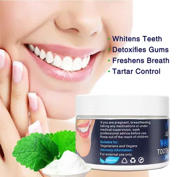 

Aliver Citrus Mint Tooth and Gum Powder, Botanically Clean, Teeth-Whitening, Remineralizing Fluoride Gluten Free Teeth Powder