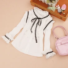 Осенняя детская одежда Блузка для девочек детская одежда школьная блузка для девочек Милая шифоновая Детская рубашка одежда для девочек Blusas От 2 до 16 лет