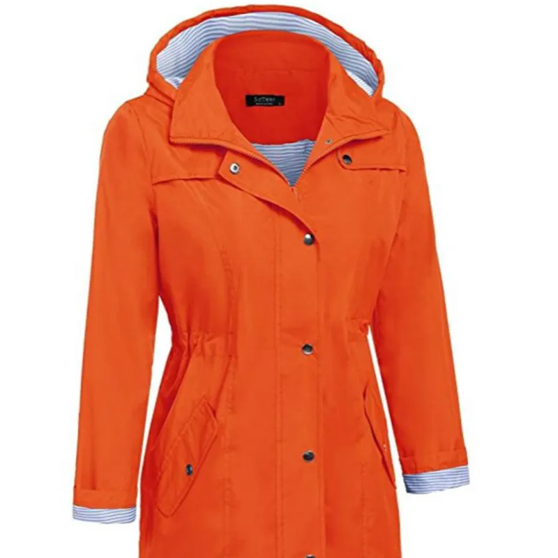 Skup Długi płaszcz przeciwdeszczowy kombinezon zewnętrzny wodoodporny damski płaszcz przeciwdeszczowy żółty płaszcz przeciwdeszczowy nieprzepuszczalny Mujer Para Lluvia pokrywa sprzęt przeciwdeszczowy 3DYYJ01