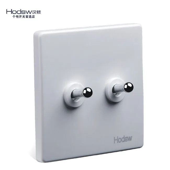 2 Gang 2 Way  Light Switch Push Button Wall Switches Interruptor Pared 10A AC 200V interrupteur mural (10)