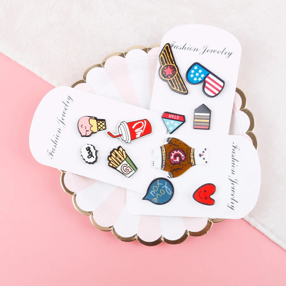 

1~4pcs/set Lovely Cartoon Icons on The Pin Kawaii Icon Badge on Backpack Badges for Clothing Acrylic Badges Apparel Fabric