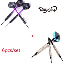 Новая высококачественная сталь 22 г, медь, алюминиевая ручка с мягким наконечником Дартс игрушки 6 шт., прочная устойчивость к падению