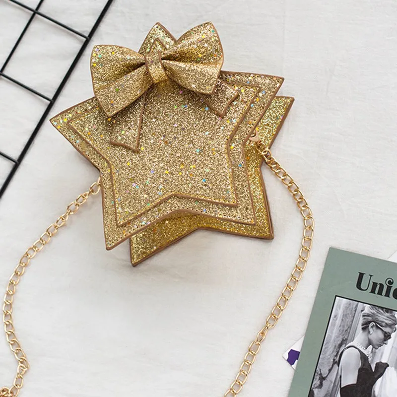 Kids Girls Star Women Sweet Messenger Bag Glitter Sequins Crossbody Shoulder Bag Small Envelopes Bags Party Clutch Handbags (13)
