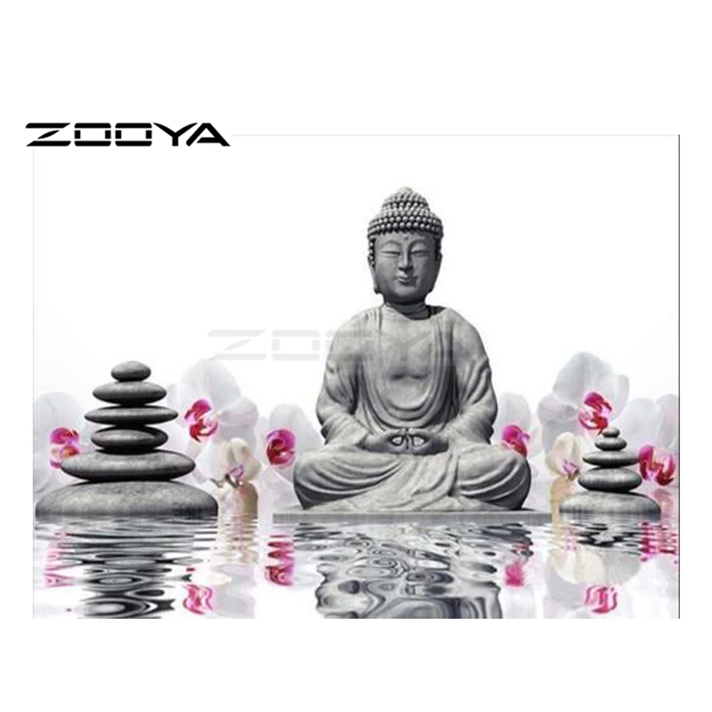 ZOOYA 5D DIY Алмазная статуя Будды водная поверхность алмазная картина квадратный