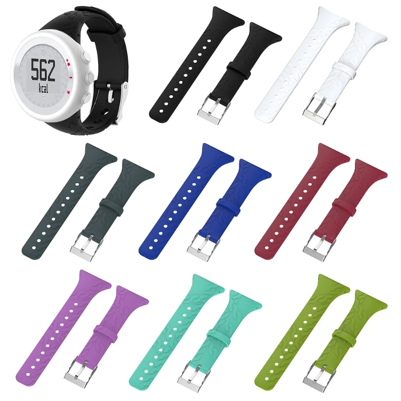 

Durable Replacement Silicone Wrist Band Strap For SUUNTO Quest M1 M2 M4 M5 M Series Watch Female S Smart Watch Accessory-Y1QA