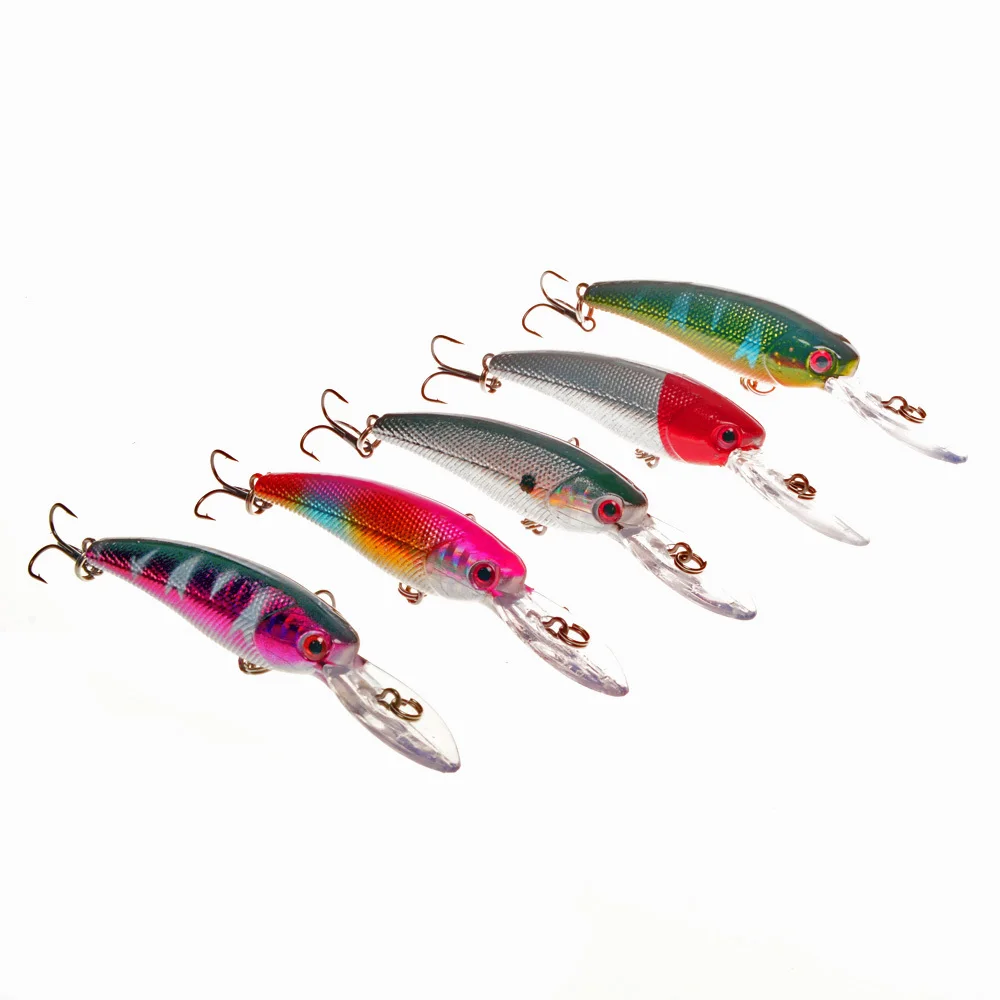 5pcs 9.5CM/8G Big Game fishing lures plastic hard bait fishing tackle pesca fish wobbler minnow