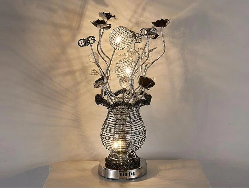 glass vase table lamp