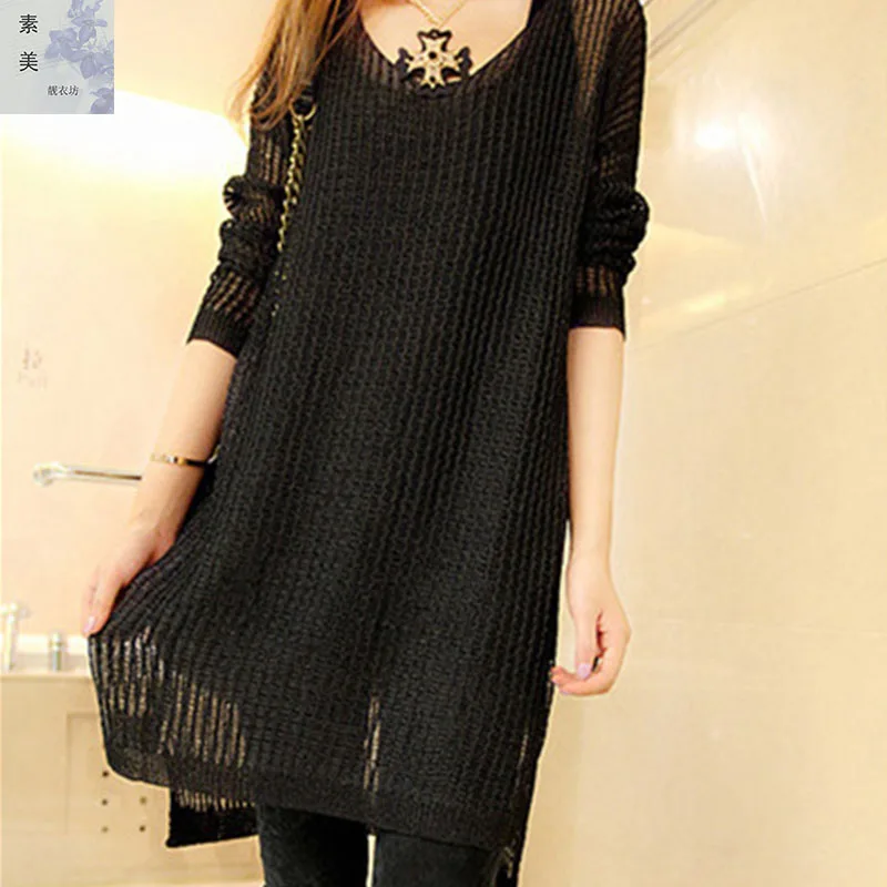 Женский свободный свитер большого размера тонкий лето 2019 | Женская одежда