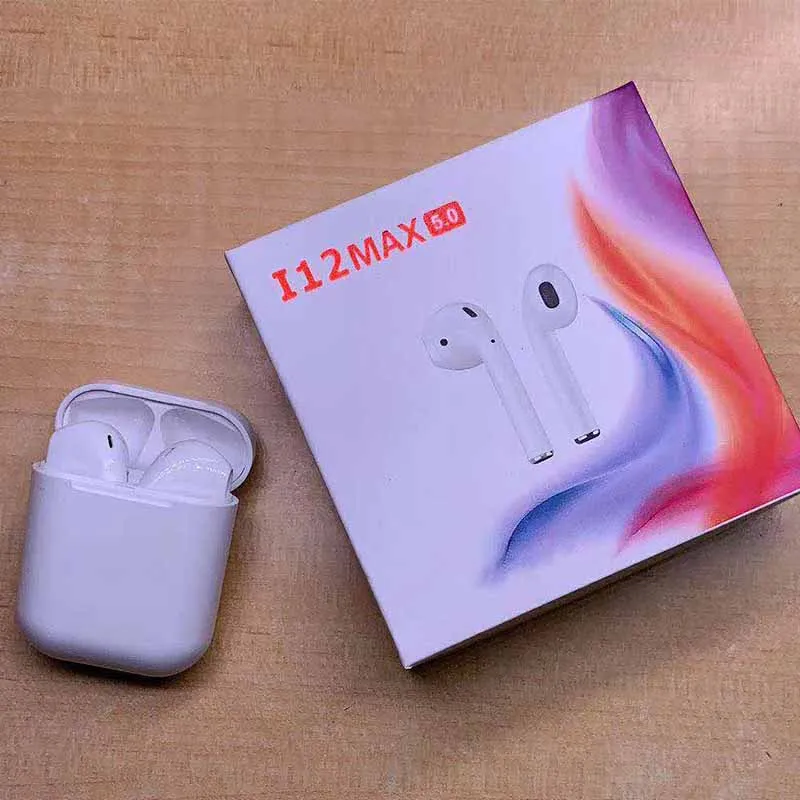 Беспроводные Мини телефоны i12 max TWS air 1:1 Bluetooth 5 0 3D наушники с тяжелыми басами для