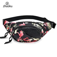 Поясная сумка с принтом, женская сумка BANANKA на молнии, поясная сумка фирменного дизайна, сумка на ремне, хорошее качество, Оксфорд, поясная сумка, сумка для телефона ZK763