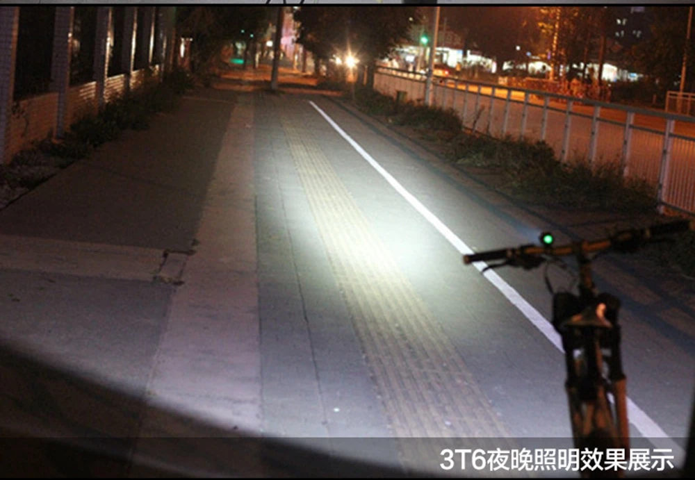 Светодиодный светильник с тройным фитилем T6 для езды на велосипеде, высокая яркость, usb-интерфейс, водонепроницаемый светильник-вспышка для руля велосипеда