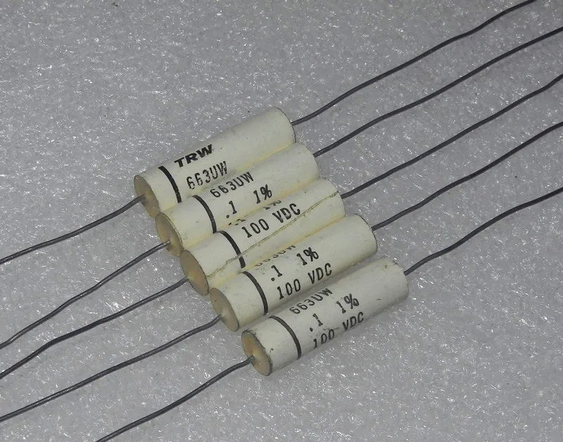 

Original new 100% US import axial coupling capacitor teflon 100v0.1uf 100NF 104 5% 10% tin foil copper pin (Inductor)