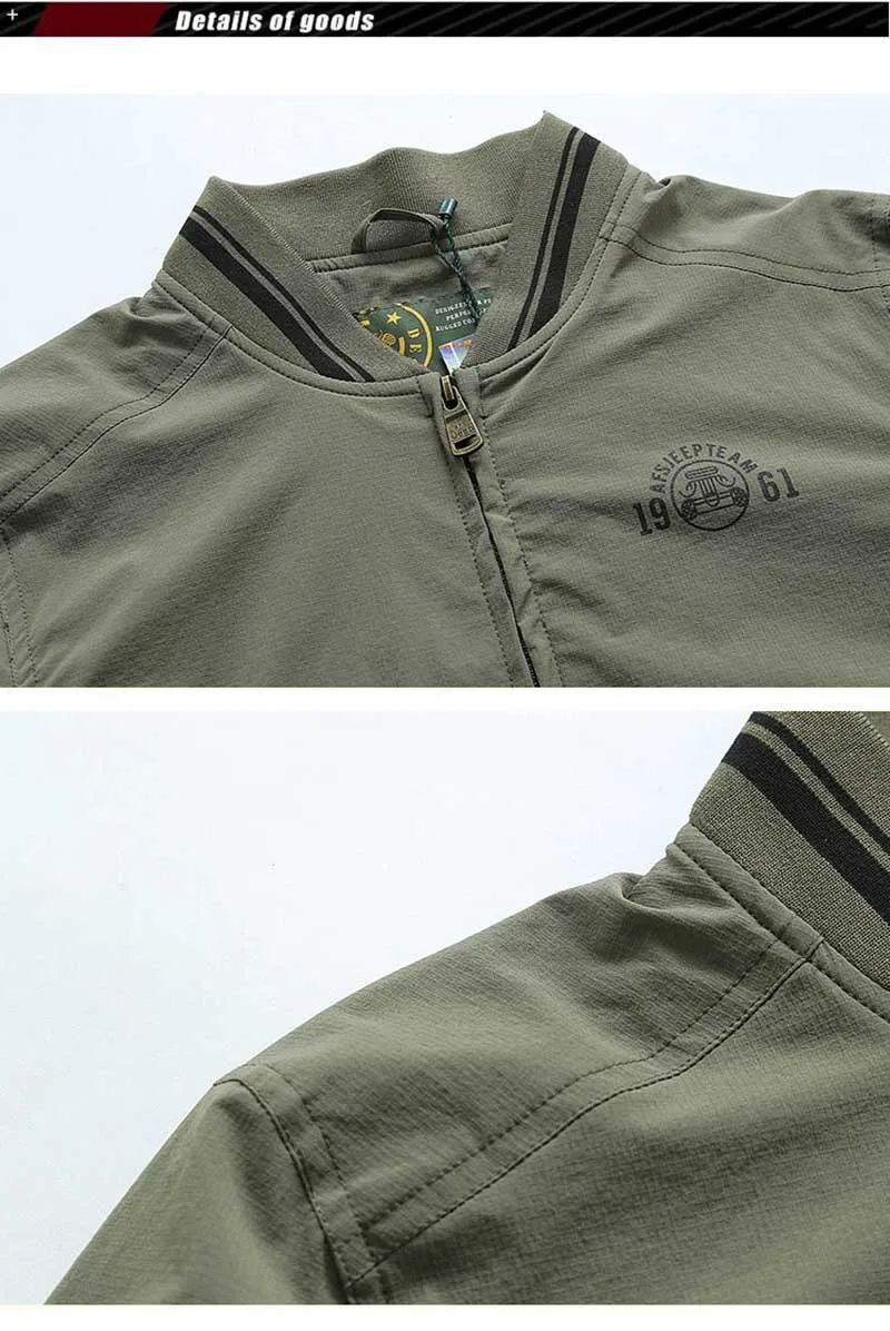 AFS джип Демисезонный ветровка Курточка бомбер Для мужчин 2018 военный летчик куртка Бейсбол Повседневное летную куртку Jaqueta masculina