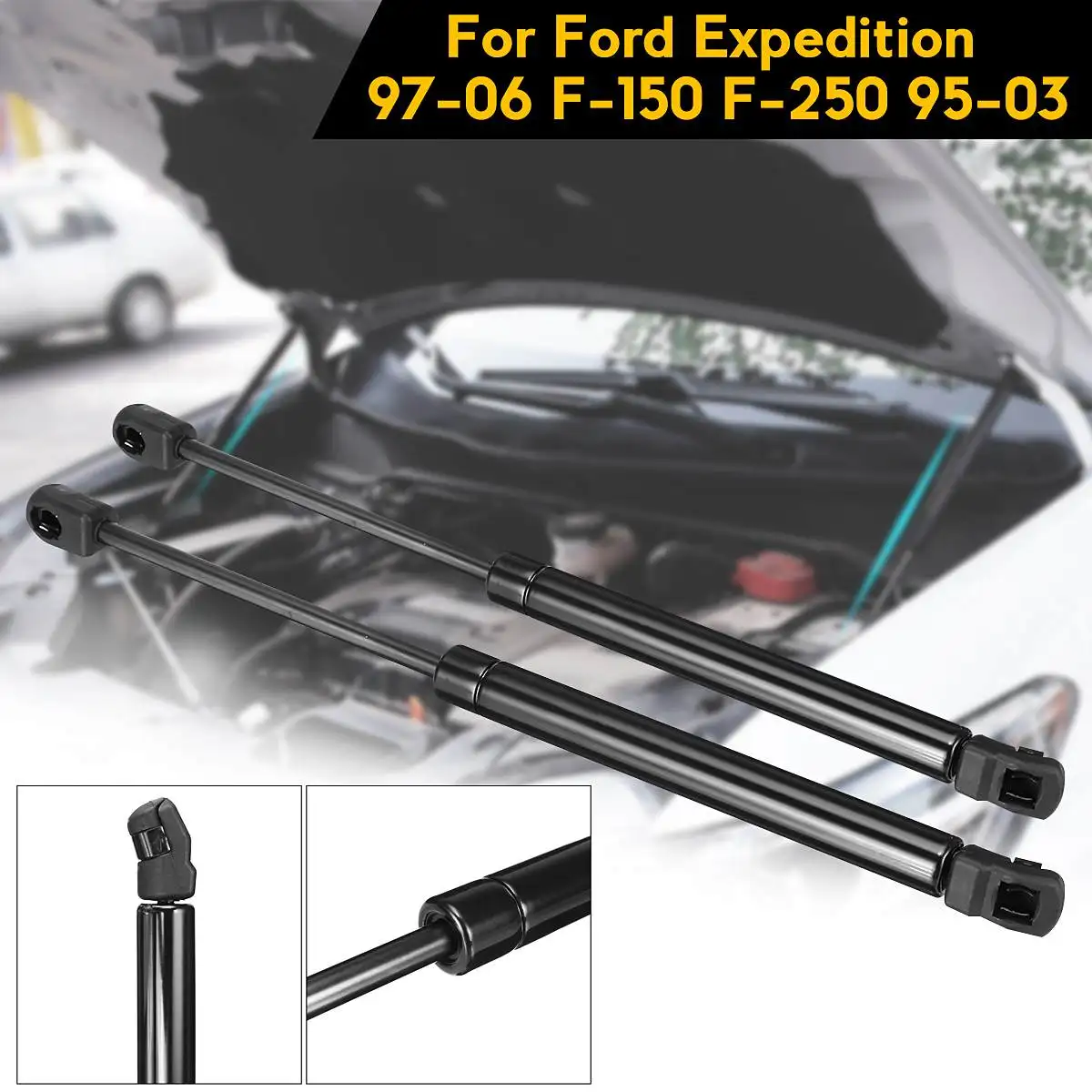 

2x Hood Gas Lift Support Shock Strut Damper Hydraulic Support Bar for Ford Expedition 97-06 F-150 F-250 95-04