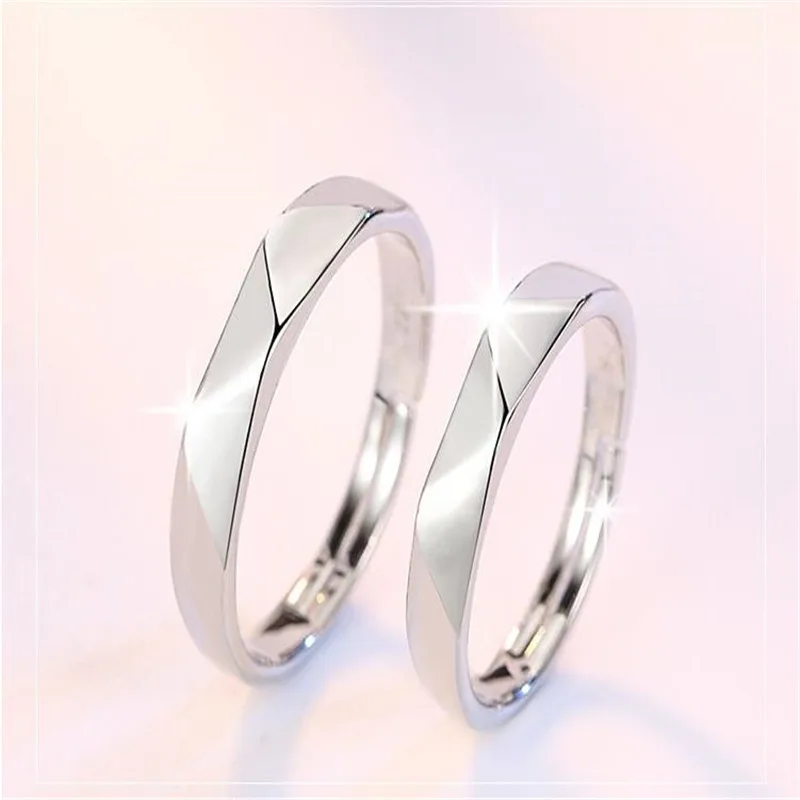 TJP высокое качество 925 пробы серебро пара колец ювелирные изделия мода Регулируемый для женщин кольцо для мужчин Свадебные обручальные Вечерние