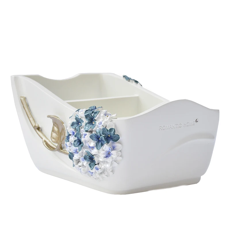 Waterproof Handmade Office Storage Box European Makeup Cosmetic Remote Control Sundries Basket Resin Desktop Articles Organizer Waterproof Handmade Office Storage Box European Makeup Cosmetic Remote Control Sundries Basket Resin Desktop Articles Organizer