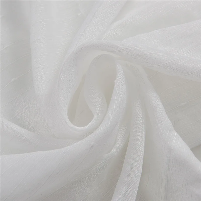 MAKEHOME невидимые капли дождя узор жаккард белый отвесный Тюль Шторы для кухни балкон окна жалюзи современный тюль на заказ - Цвет: White