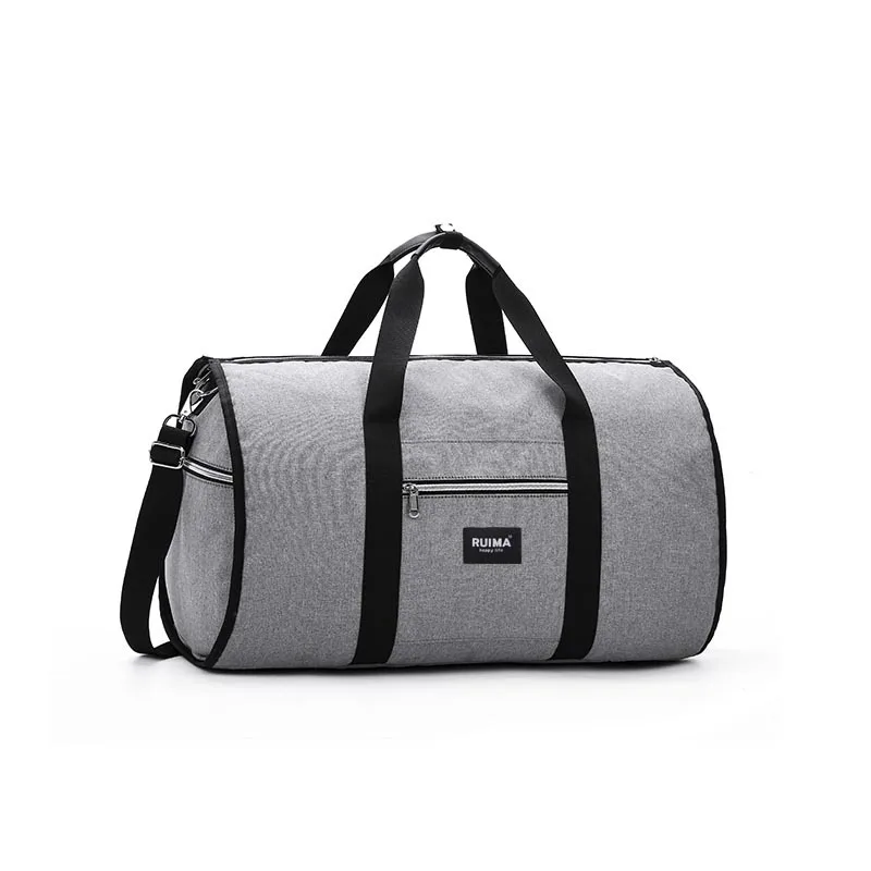 JXSLTC мужские дорожные сумки для костюма, Складные Водонепроницаемые сумки, ручная багажная деловая дорожная сумка для путешествий, 5 звезд, багажная сумка для выходных - Цвет: Серый