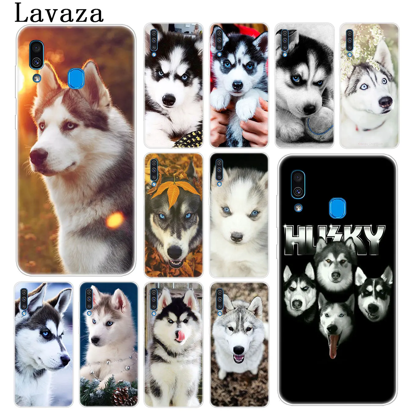 Твердый прозрачный чехол для телефона Lavaza Animal Husky puppy Samsung Galaxy A10 A20 A30 A40 A50 A60 A70 M40 M30