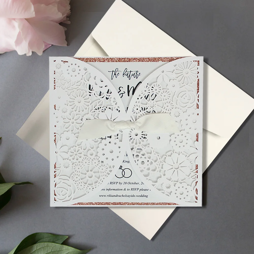 Elegant Laser Cut Wedding Invitations