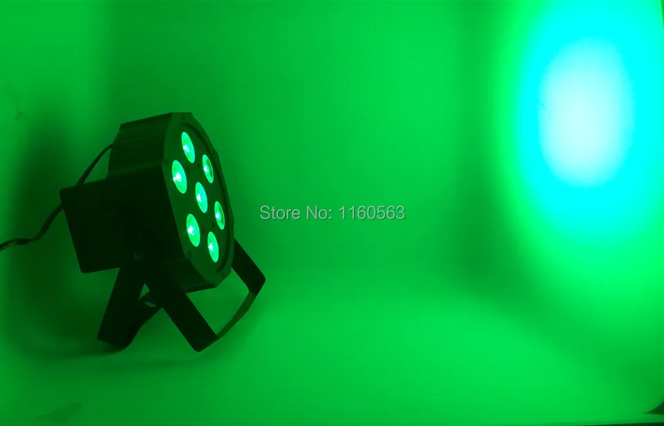 10 шт./лот 7 светодио дный 12 Вт светодиодный плоский SlimPar Quad Light светодио дный 4in1 DJ мыть свет сценический подъем без шума