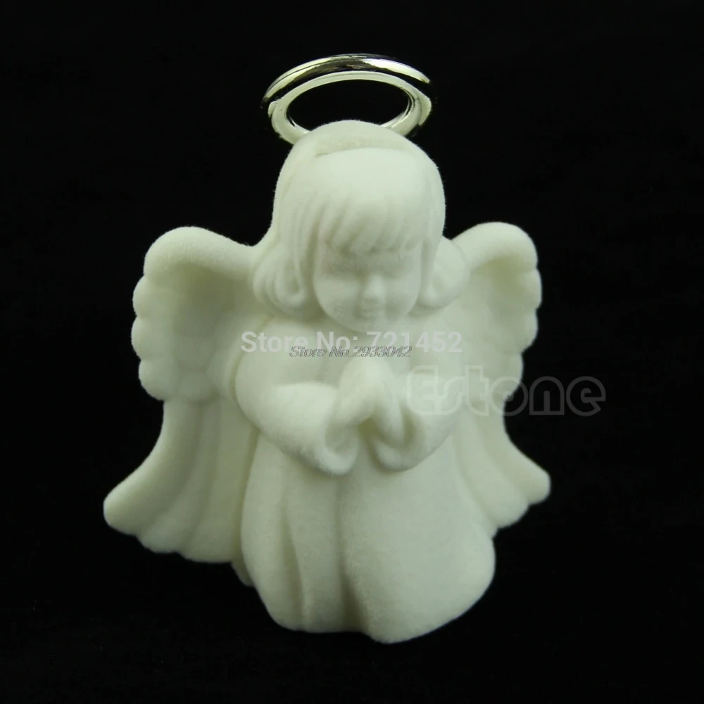

Luxury Angel Velvet Jewelry Rings Necklace Display Box Gift Container Case -W128