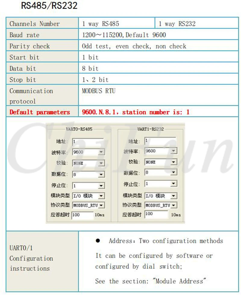 TCP-518E 12PT100 4AI 3-wire temperature acquisition module, Ethernet RS232+485 s