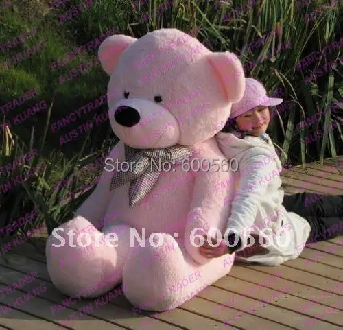 Fancytrader 63'' / 160cm Pink Color Giant Stuffed Teddy Bear Plush Bear Free Shipping FT90059