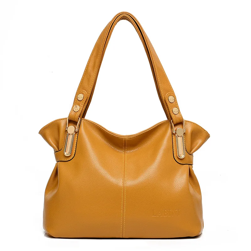 HerMerce Black Tote Bag Genuine Leather Bag Female Handbag Women